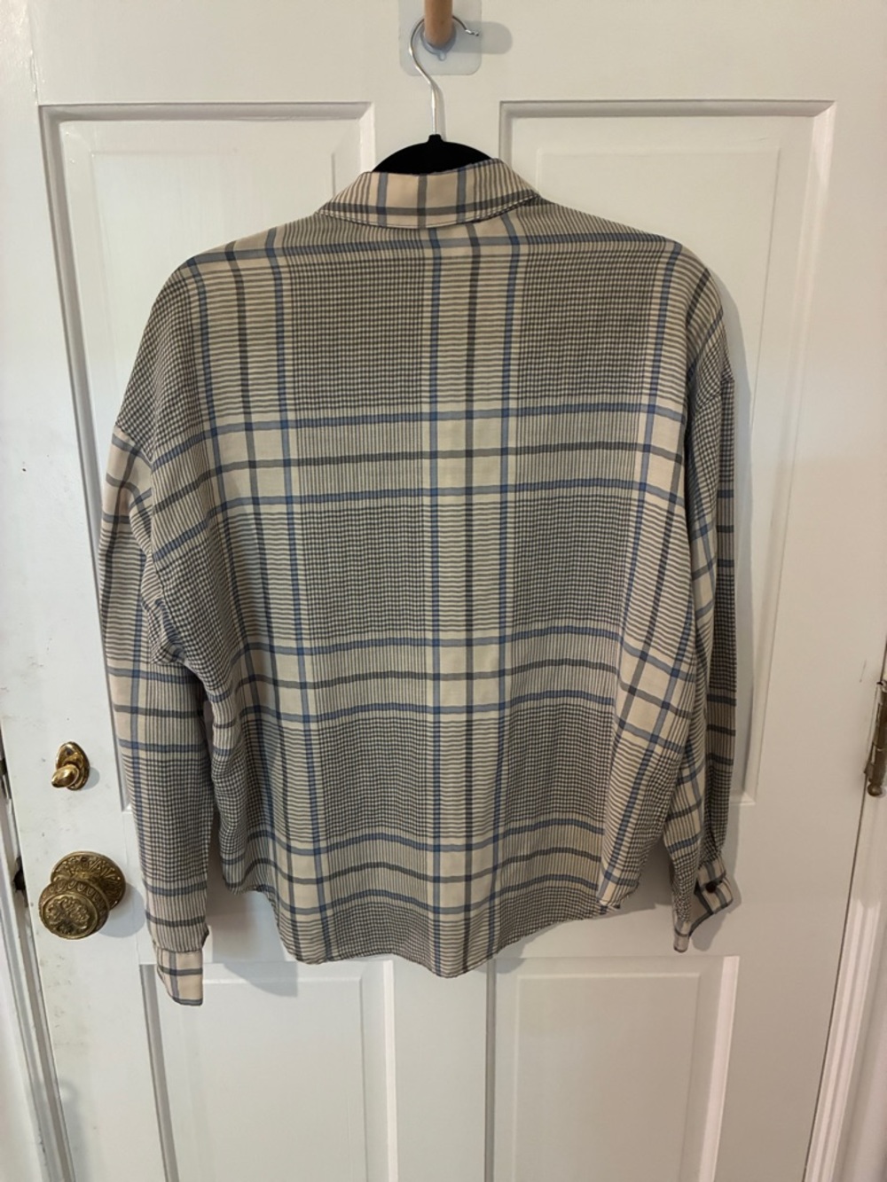 EUC VINTAGE DVF PLAID BUTTON UP - Picture 4 of 4